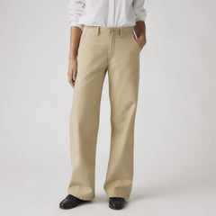 90s Straight Women's Pants - Travertine - White