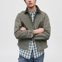 Full-Zip Mechanic Trucker Jacket