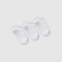 Low Cut Logo Socks (3-Pack) - White - White