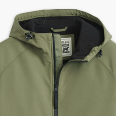 Soft Shell Hoodie Bomber Jacket - Thyme - Green
