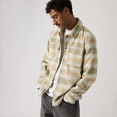Lightweight Plaid Overshirt - Moss Ombre - Green
