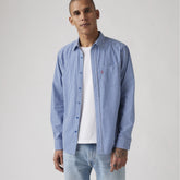 Sunset One Pocket Standard Fit Shirt - Graveolens Plaid True Blue - Blue