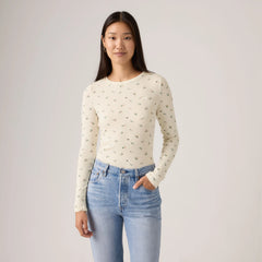 Levi's® Women's Hayes Long-Sleeve Tee - Egret Print - Multi-Color