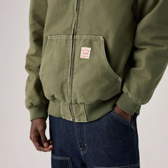 Potrero Hooded Jacket - Washed Green Stonewash - Green