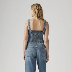 Sculpted Bustier Top - Verified Vintage Bus - Medium Wash