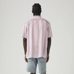 Classic Camp Shirt - Silas Stripe Bossa Nova Red - Red
