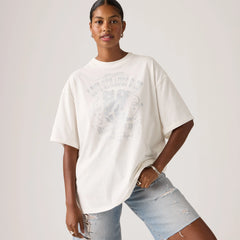 Graphic Logo Short Stack Tee - Shine Poster Daisy B - White