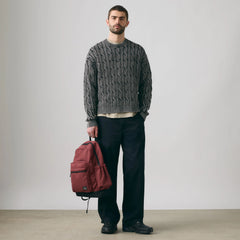 Carmel Cable Crew Sweater - Phantom - Black