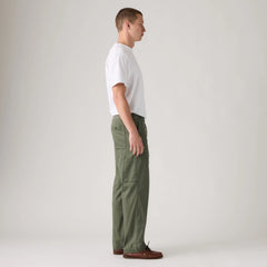 Easy Relaxed Cotton Linen Pull On Surplus Men's Pants - Kambaba - Green