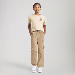 Baggy Cargo Joggers Big Boys 8-20 - Harvest Gold - Beige
