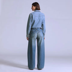 Women's Drop Barrel Jeans - Hinny Made in Japan - Medium Wash