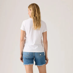 Levi's® Logo Perfect Tee Shirt - Cowboy Grid - White
