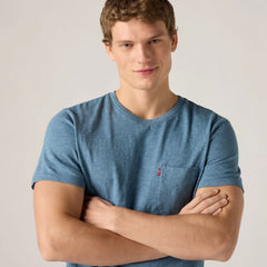 Classic Pocket T-Shirt - Indigo Wash Heather Slub - Blue