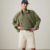 Baggy Pleated 9" Men's Shorts - Pumice - White