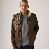 Military Bomber Jacket - Saddle - Brown