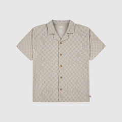 Knit Camp Shirt Big Boys 8-20 - Pumice Stone - Brown