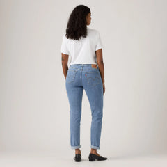 Boyfriend Mid Rise Women's Jeans - Lapis - Medium Wash
