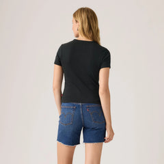 Graphic Logo Ringer Rickie T-Shirt - Metallic Boot Poster - Black
