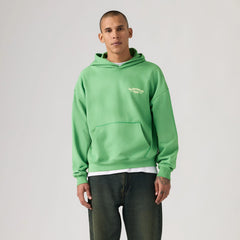Two Horse Boxy Garment Dye Hoodie Sweatshirt - Two Horse Records - Green