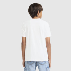 Short Sleeve Catching Air Graphic Tee Big Boys 8-20 - Bright White