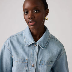 Two Pocket Shacket - Light Wash - Light Wash