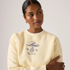 Graphic Everyday Crewneck Sweatshirt - Crest Rutab - Neutral