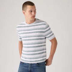Stinson Knit Sweater Shirt - Cardinal Stripe Light Grey Heather - Grey