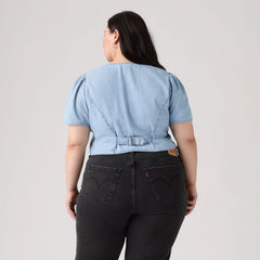 Moxie Blouse (Plus Size) - Soft As Butter - Medium Wash