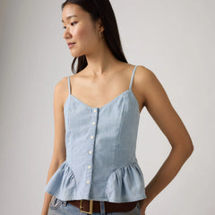 Monet Blouse - Soft Current - Light Wash