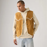 Western Suede Vest - Evening Sun Vest - Brown
