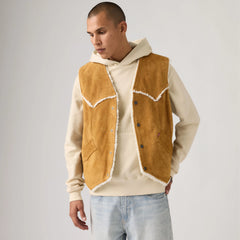 Western Suede Vest - Evening Sun Vest - Brown