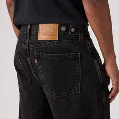 Baggy Barrel Men's Jeans - Forget Me Nots - Black