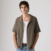 Costa Knit Camp Shirt - Bungee Cord - Brown