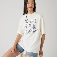Graphic Logo Short Stack T-Shirt - Sugar Swizzle - White