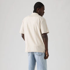 Camp Shirt - Flynt Stripe Pumice Stone - White