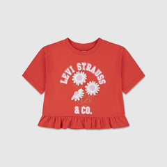 Peplum Top Big Girls 7-16 - Poppy - Red