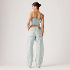 Baggy Dad Barrel Women's Jeans - Cielito Lindo Acid - Light Wash