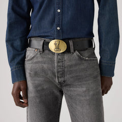 Saddle Man Plaque Belt - Caviar - Black