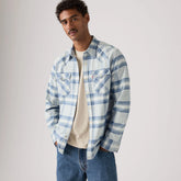 Classic Western Standard Fit Shirt - Aldo Plaid Allure Twill - Blue