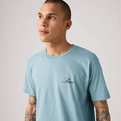 Relaxed Fit Short-Sleeve Graphic T-Shirt - Permanent Resident - Blue