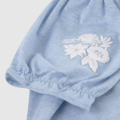 Short Sleeve Embroidered Top and Short Toddler Set - Far and Wide - Light Wash