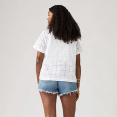 Albie Novelty Camp Shirt - Bright White - White