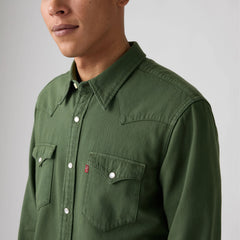 Classic Western Standard Fit Shirt - Greenwich Denim - Green