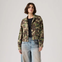 Marlowe Cropped Utility Heritage Jacket - Waller Camo V2 Cover - Green