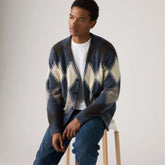 Valencia Cardigan - Jaime Geo Argyle Vintage Indigo - Blue