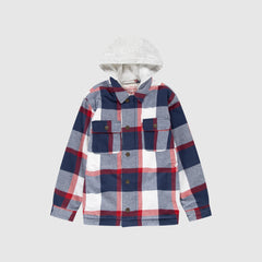 Sherpa Lined Shacket Big Boys 8-20 - Dress Blues - Blue