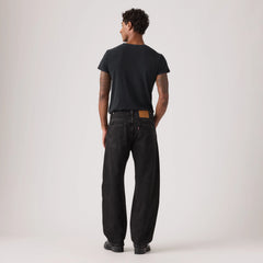 Baggy Barrel Men's Jeans - Forget Me Nots - Black
