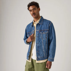 Relaxed Fit Trucker Jacket - Million Dollar - Dark Wash