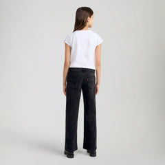 Wide Leg Jeans Big Girls 7-16 - Wish me Luck - Black