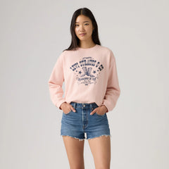 Graphic Everyday Crewneck Sweatshirt - Crystal - Pink